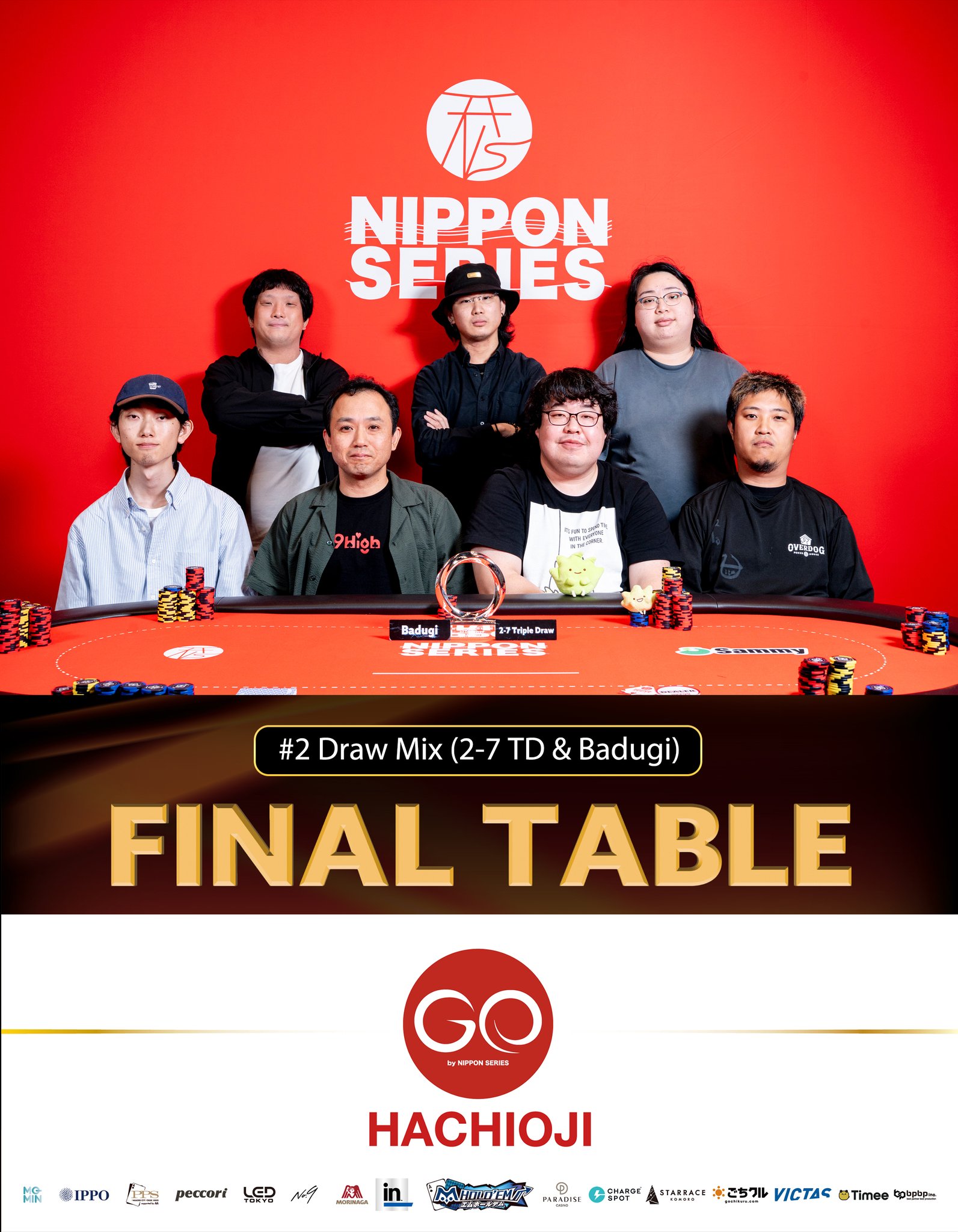 #2 Draw Mix ( 2-7 TD & Badugi ) ファイナルテーブルの記念写真