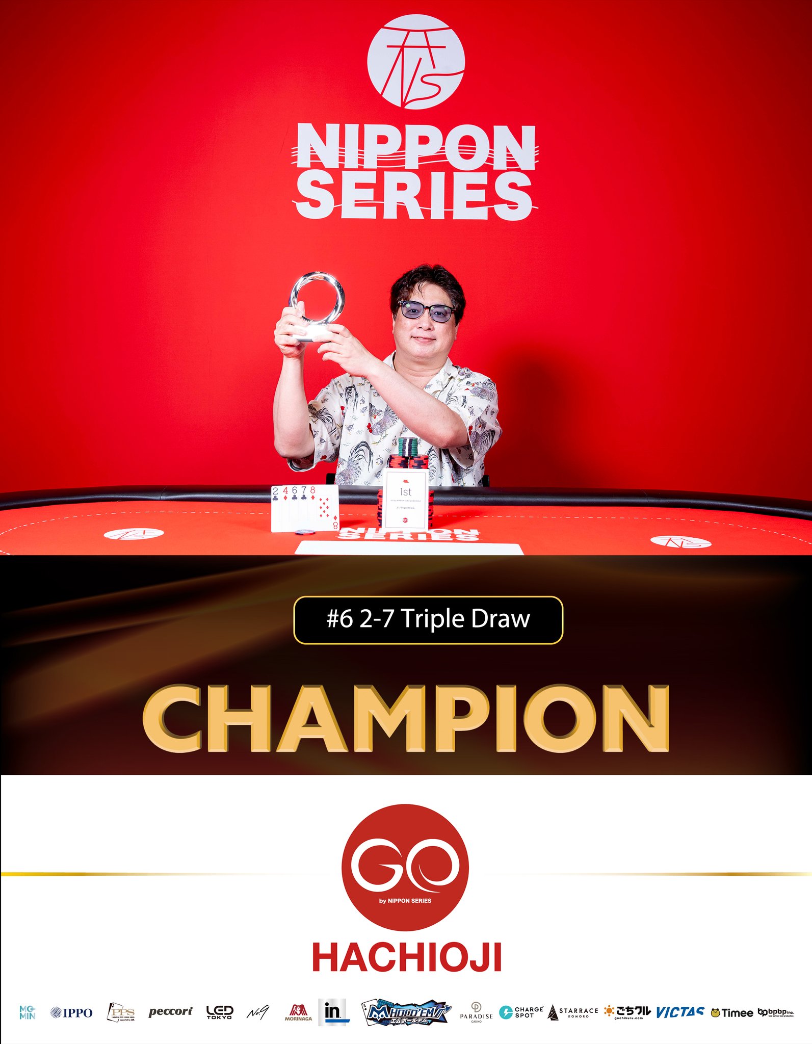 #6 2-7 Triple Draw 優勝者 チャー の記念写真